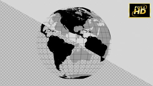 Rotating Digital Earth Globe with Grid