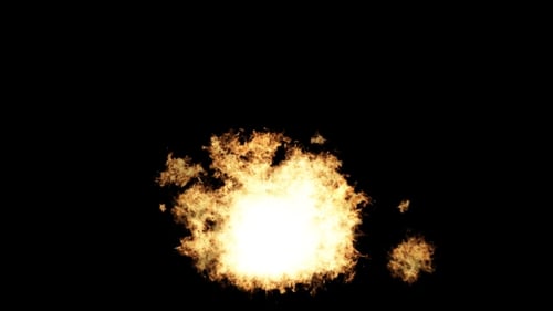 Realistische Explosionen und Explosionen auf Schwarz