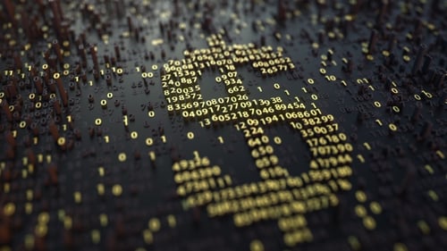 American Dollar USD Symbol Made of Golden Numbers