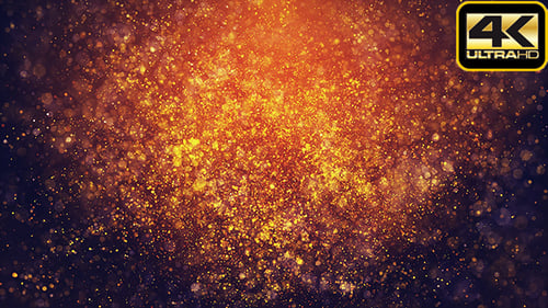 Golden Shimmering Particles Elegant Background Effect