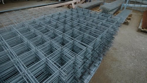 Stack of Reinforcing Wire Mesh in Factory
