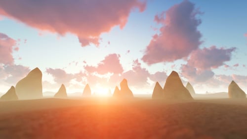 Sunset in the Desert