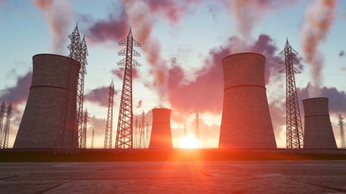 Electric Station at Sunset