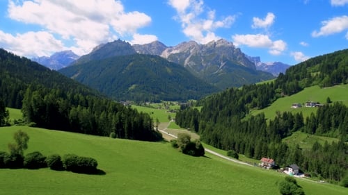 Scenic View of the Beautiful Landscape in the Alps