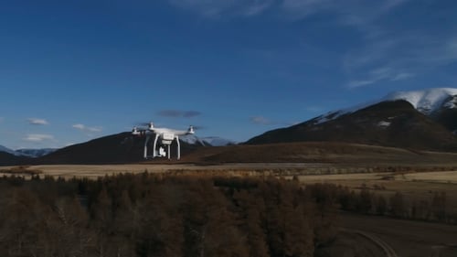 Drone Flying Over Cloud in Morning in a Aerial Shot Moving in To the Sun