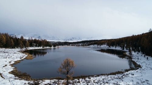 Mountain Lake with Everest in Background
