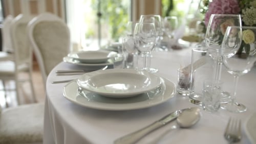 Elegant Table Setting for a Wedding Celebration