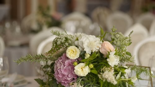 Elegant Floral Arrangement on Table