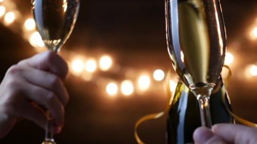 Brinde de Champanhe de Ano Novo