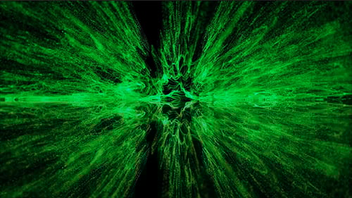 Cinematic Green Particles Loop