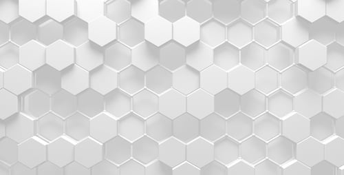 White Hexagon Abstract Geometric Background Animation Loop