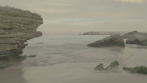 Sea Waves Splashing on the Rocks