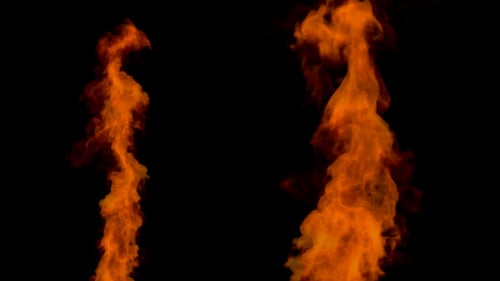 Vertical Rising Smoke with Realistic Fire Element