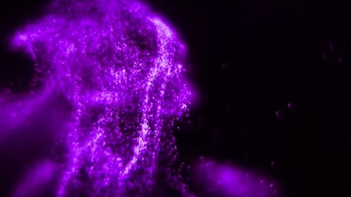 Dynamic Abstract Purple Particle Light Swirl Reveal