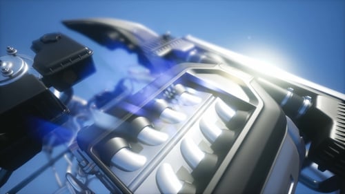 Detaillierter Automotor und andere Teile