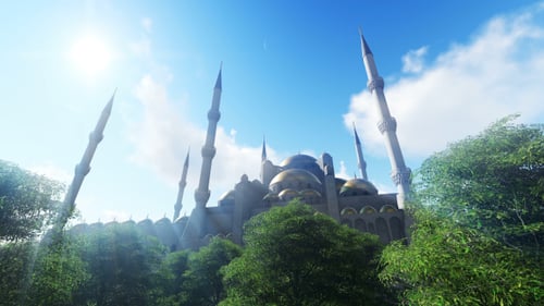 Mosque and Clouds