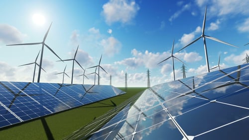 Solar Panels with Sunlight