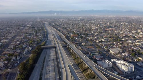 Huge highway road interchange.