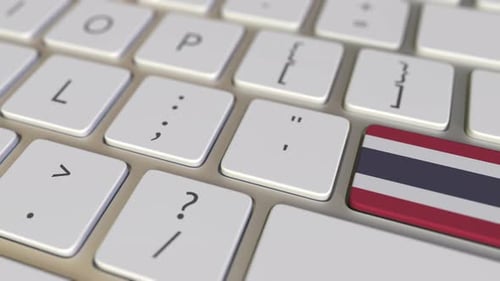 Key with Flag of Thailand Switches To Key with Flag of Germany