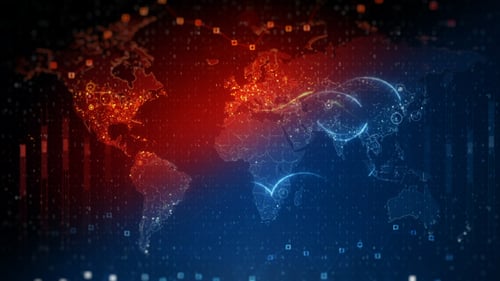 Packen Sie technologische Weltkarten HD