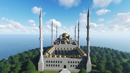 Aerial View of Mosque