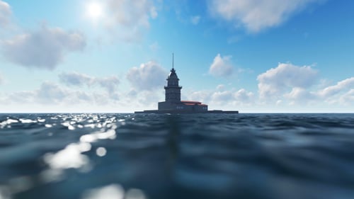 Fantastic Tower and Sun