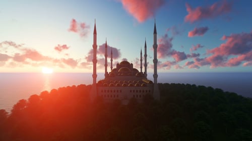 Mosque and Clouds