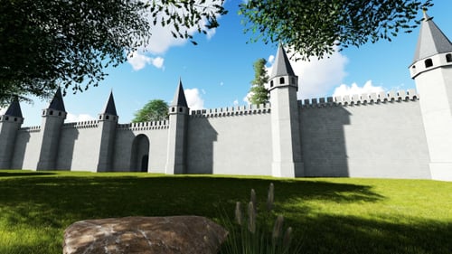 Medieval Castle and Clouds