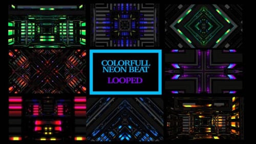 Colorfull NeonBeat Background VJ Pack