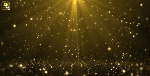 Sparkling Snowflakes and Glitter Falling Christmas Background