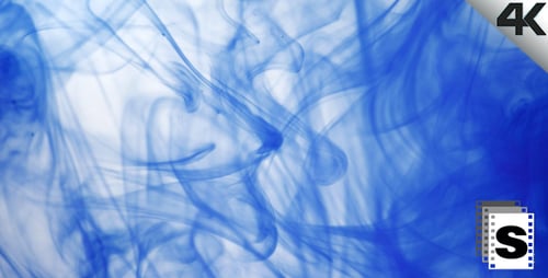 Blue Ink Fluid Swirl Abstract Background Motion