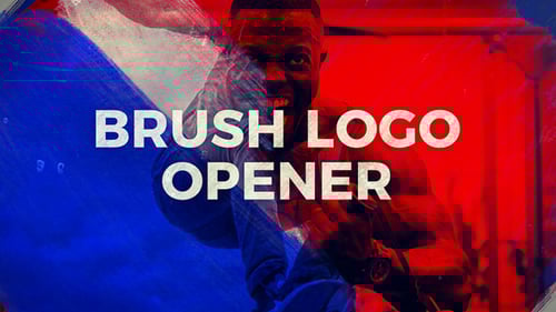 Dynamic Brush Stroke Logo Reveal Opener