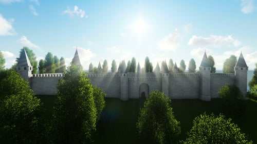 Aerial View on Old Castle