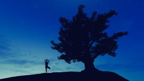 Yoga au lever du soleil