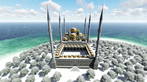 Aerial View of Mosque