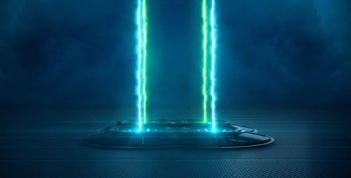 Dynamic Sci-Fi Energy Beam Power Technology Background