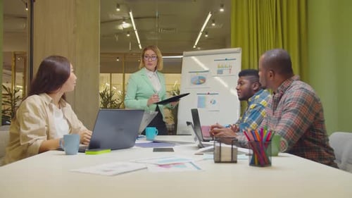 Professional Team Having a Productive Meeting in Office