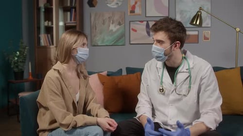 Doctor Visits Patient at Home During Pandemic