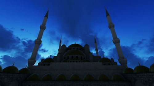 Mosque View in Evening