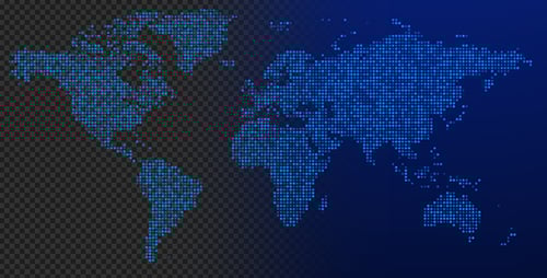 Dot Matrix World Map