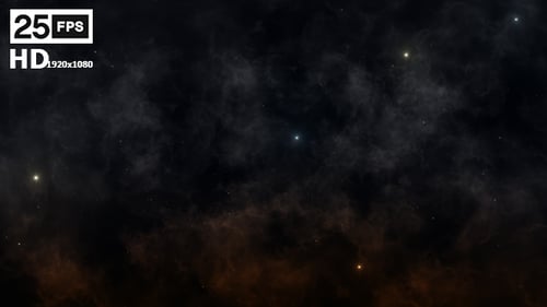 Cosmic Journey Through Starfield and Shifting Nebula Background
