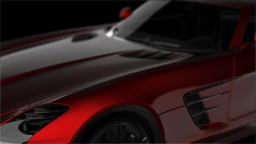 Modern Red Sports Car Animation Reveals Dynamic Design Details