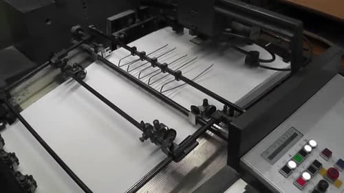 Printing Press Machine Processing Paper Sheets
