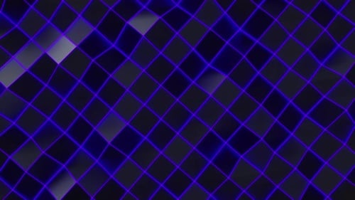 Dynamic Glowing Geometric Grid Loop Animation