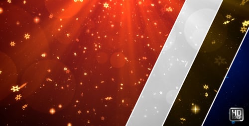 Festive Winter Snowflakes and Glitter Particle Background Animation