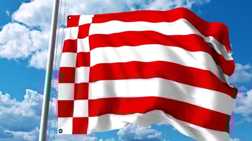 Realistic Checkered and Striped Flag Waving Animation