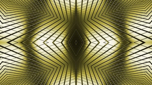 Abstract Geometric Gold Metallic Grid Loop Background