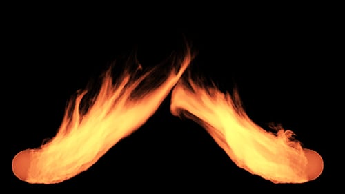 Dynamic Fire Collision Effect with Alpha Channel