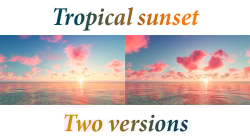 Serene Pink Sunset Ocean Horizon Loop Background