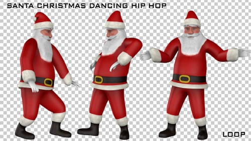 Dancing Santa Claus Character for Christmas Holiday Celebrations